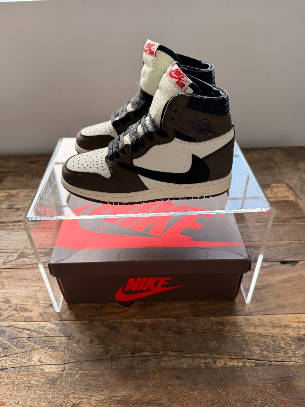 Nike Air Jordan "Travis Scott Mocha" Sneakers, Size 3.5